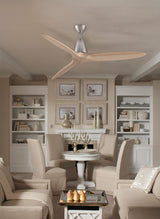 Fanimation Studio Collection Prop 60-in Brushed Nickel Indoor Ceiling Fan with Remote, 3-Blade