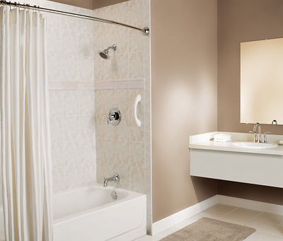 Moen Grab-Bar 9-in Brushed Nickel Wall Mount Grab Bar