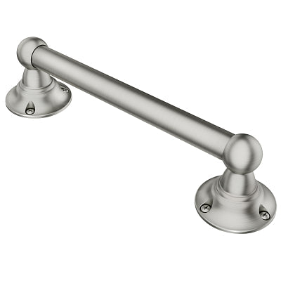 Moen Grab-Bar 9-in Brushed Nickel Wall Mount Grab Bar