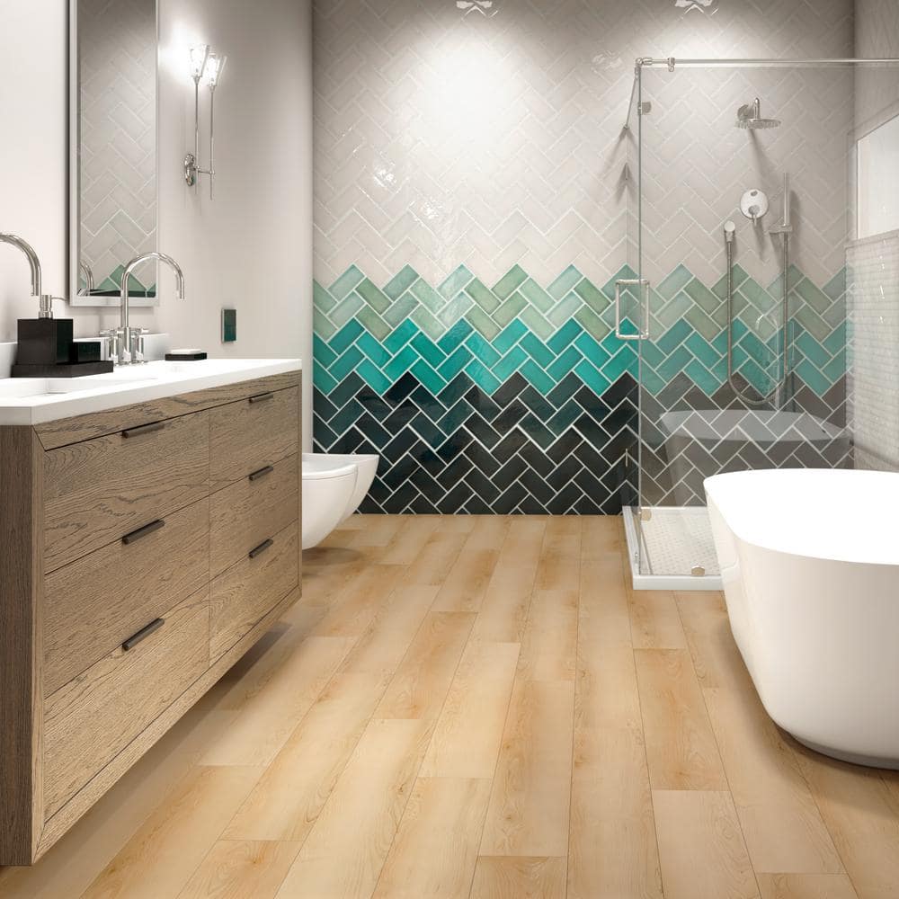 DuraDecor Liz Marie's Luau Blonde 20 MIL x 7 in. W x 48 in. L Click Lock Waterproof Luxury Vinyl Plank Flooring (23.2 sqft/case)