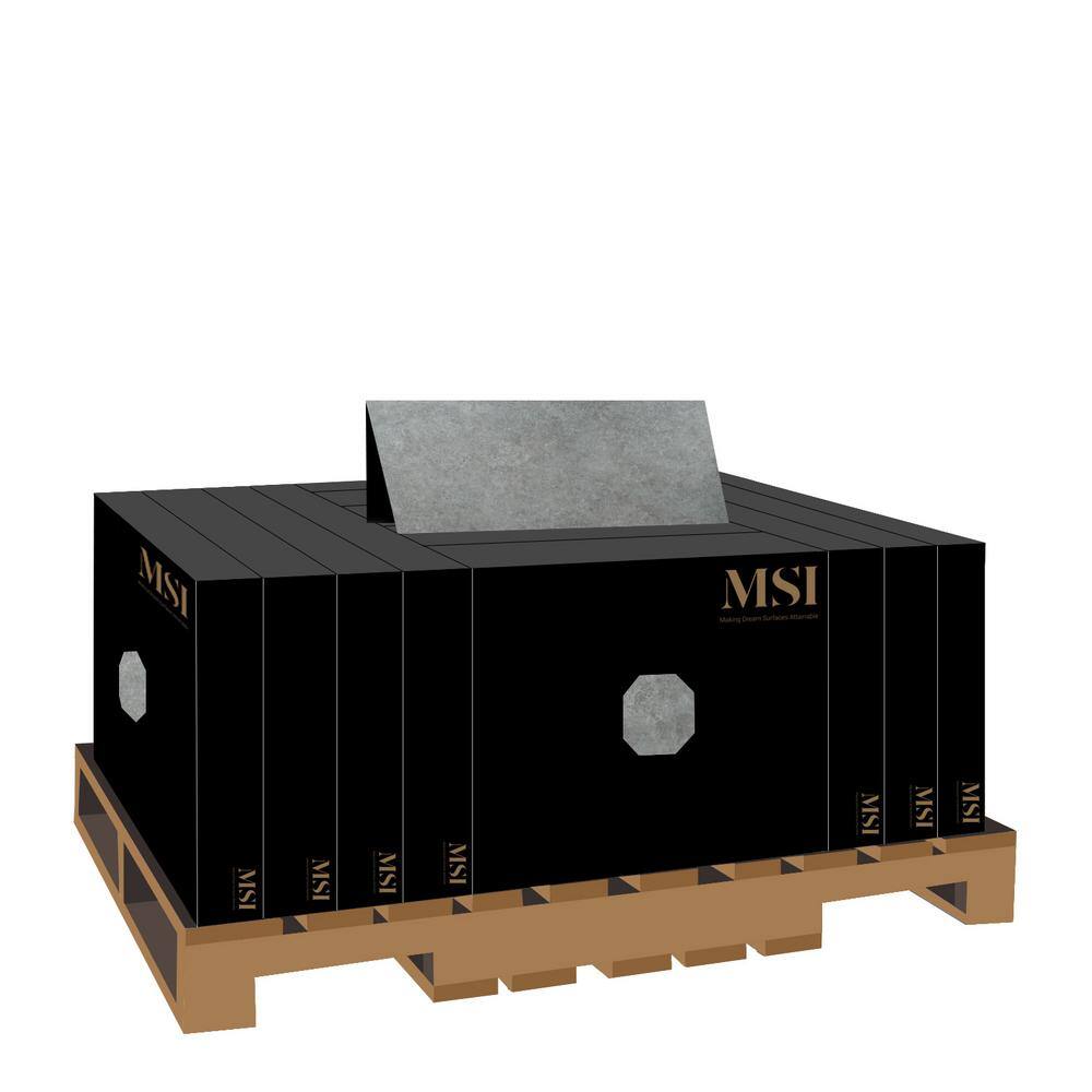 MSI Lunar Silver 2 cm. x 24 in. x 48 in. Matte Porcelain Stone Look Paver Tile (56 sq. ft. / pallet)