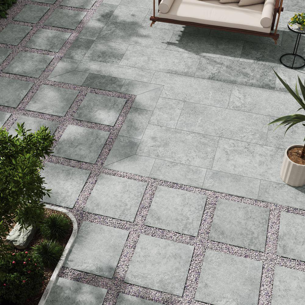 MSI Lunar Silver 2 cm. x 24 in. x 48 in. Matte Porcelain Stone Look Paver Tile (56 sq. ft. / pallet)
