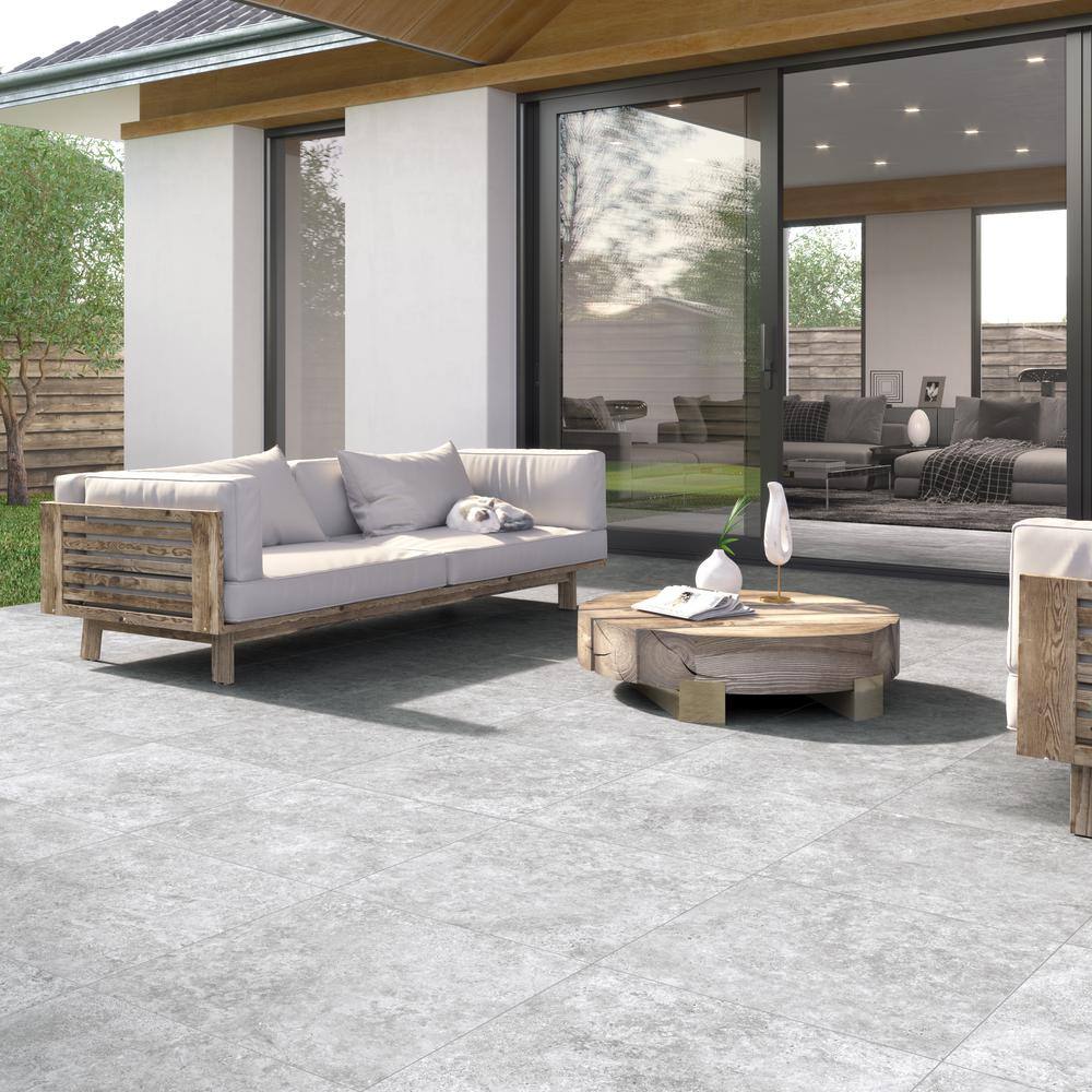 MSI Take Home Tile Sample - Lunar Silver 6 in. x 6 in. Matte Porcelain Paver Floor Tile (0.25 sq. ft.)