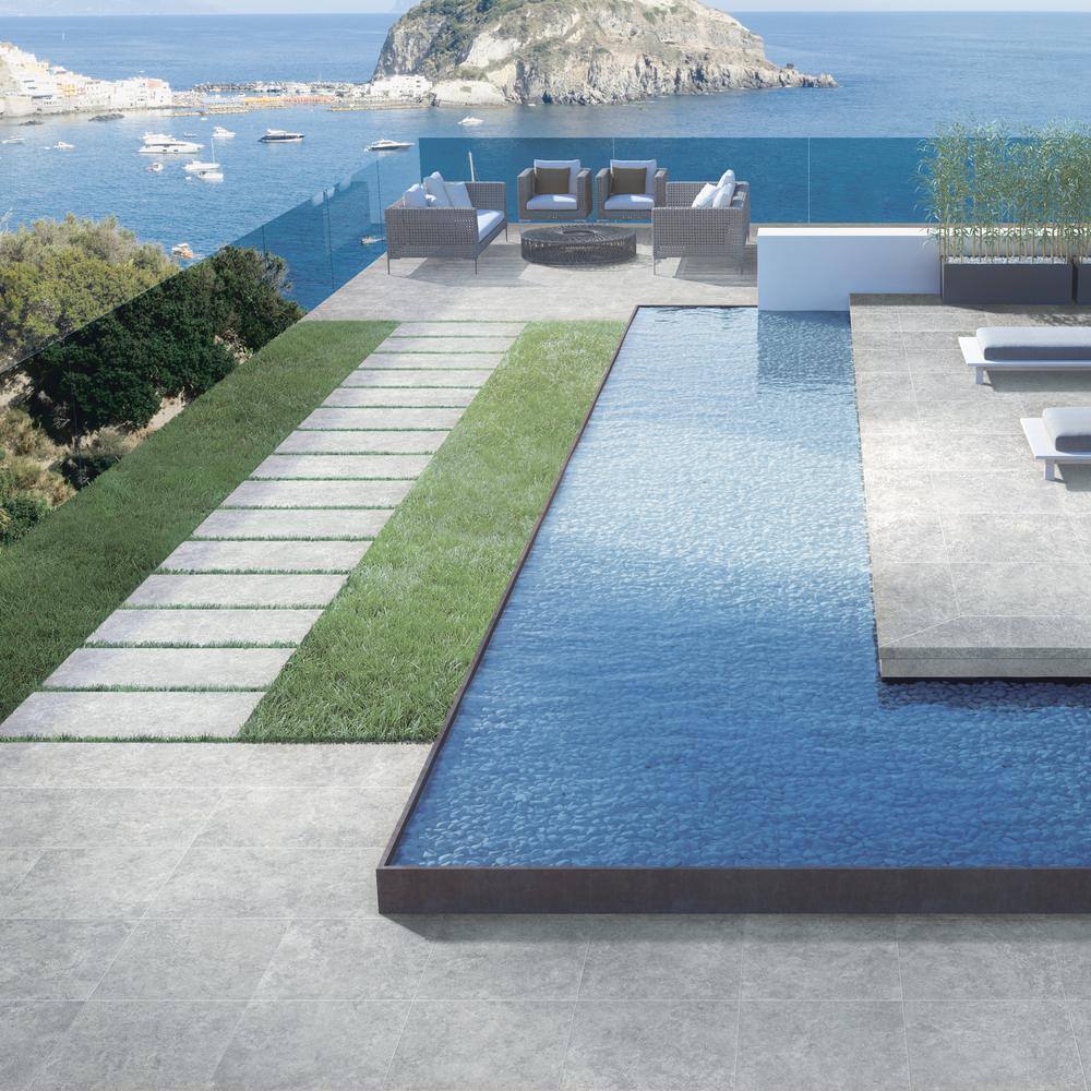 MSI Take Home Tile Sample - Lunar Silver 6 in. x 6 in. Matte Porcelain Paver Floor Tile (0.25 sq. ft.)