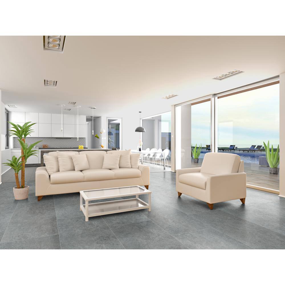 MSI Lunar Silver 2 cm. x 24 in. x 24 in. Matte Porcelain Stone Look Paver Tile (8 sq. ft./Case)