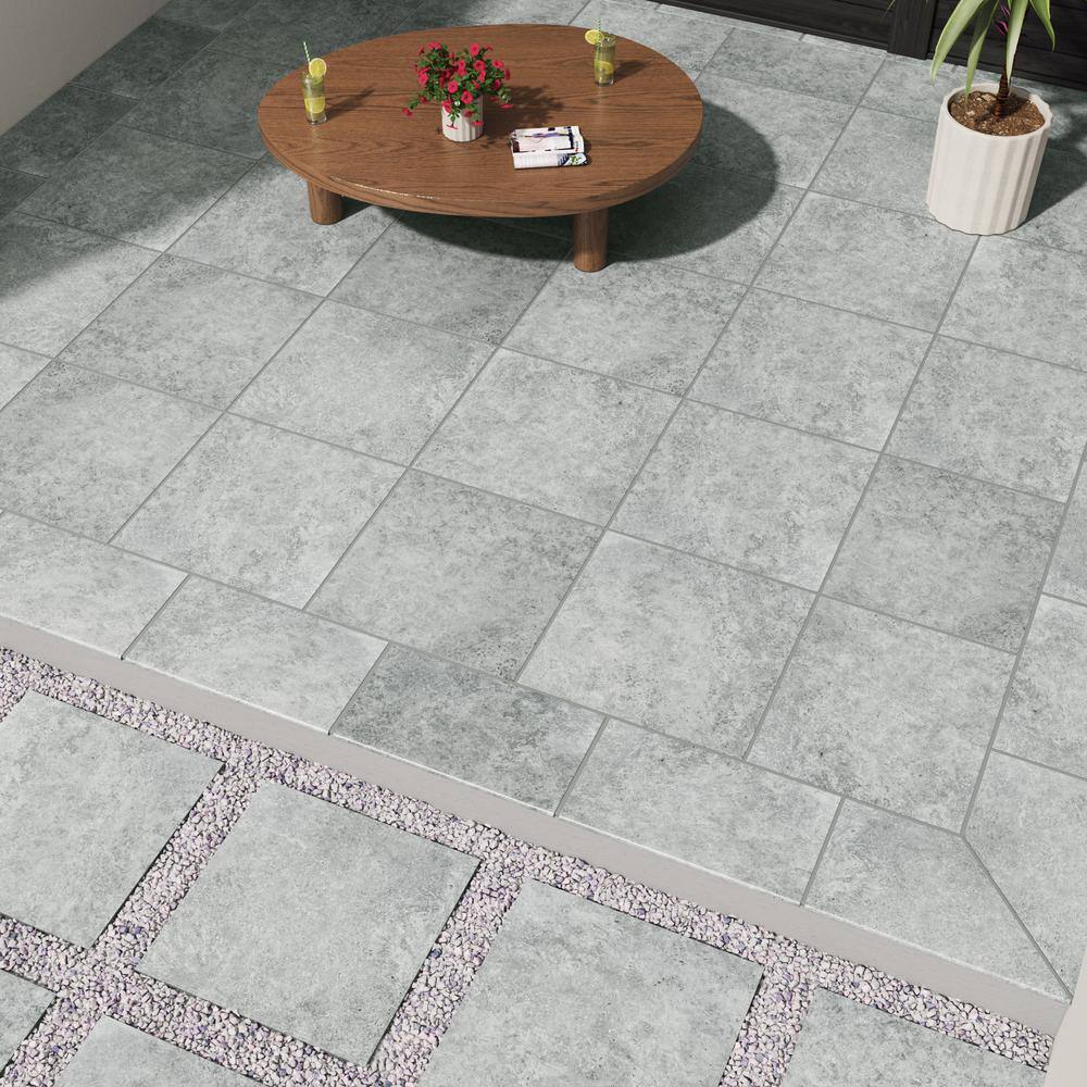 MSI Lunar Silver 2 cm. x 24 in. x 24 in. Matte Porcelain Stone Look Paver Tile (8 sq. ft./Case)