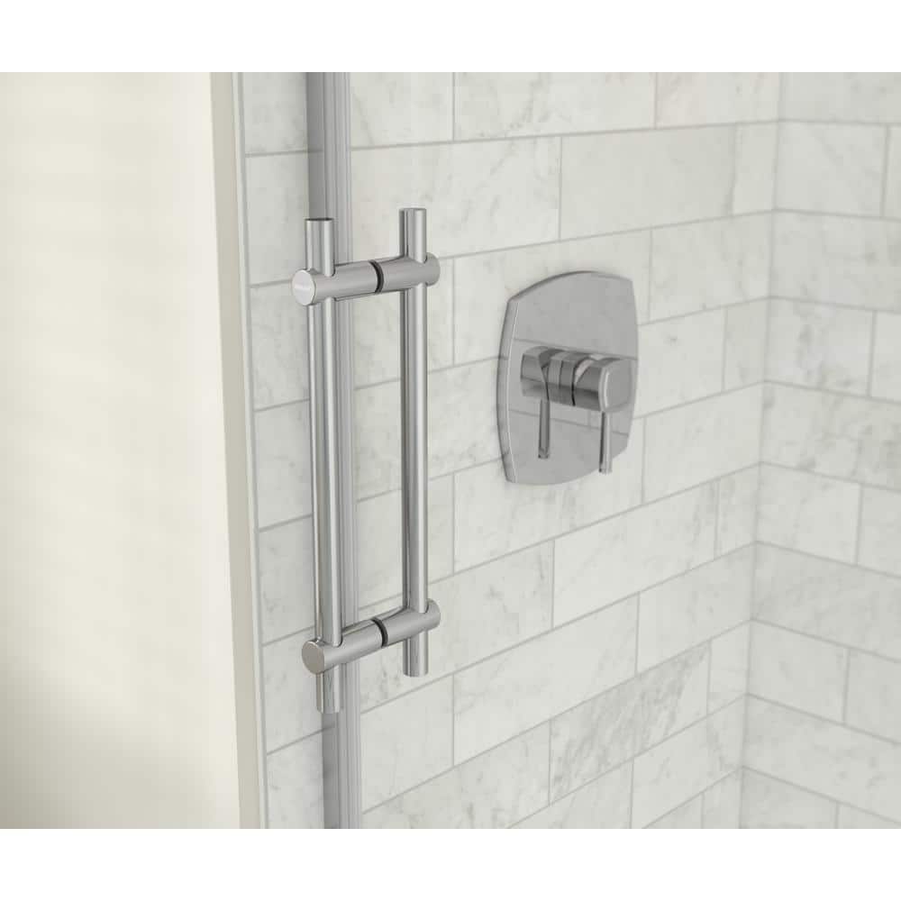 MAAX Odyssey SC 48 in. x 32 in. x 78 in. 8mm Sliding Shower Door for Corner Installation with Clear glass in Chrome