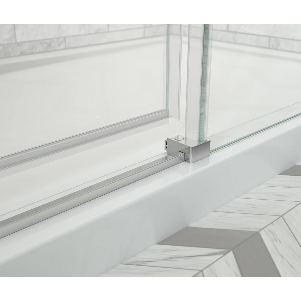 MAAX Odyssey SC 48 in. x 32 in. x 78 in. 8mm Sliding Shower Door for Corner Installation with Clear glass in Chrome