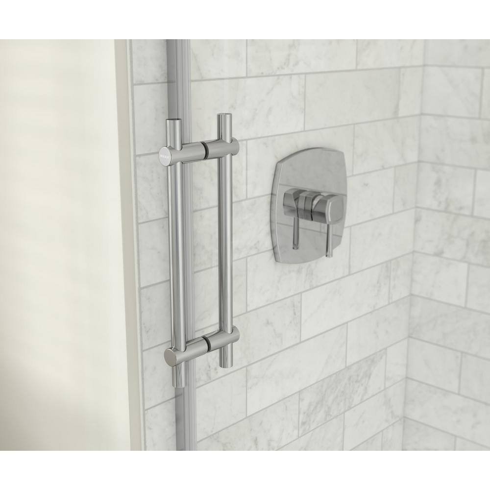 MAAX Odyssey SC 60 in. x 32 in. x 78 in. 8mm Sliding Shower Door for Corner Installation with Clear glass in Chrome