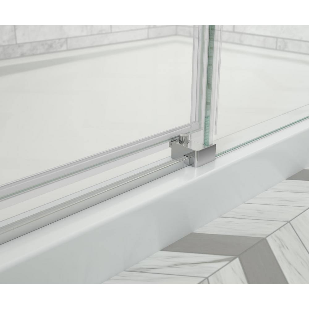 MAAX Odyssey SC 60 in. x 32 in. x 78 in. 8mm Sliding Shower Door for Corner Installation with Clear glass in Chrome