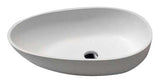 ANZZI Trident Man-Made Stone Vessel Sink with Pop-Up Drain, Matte White, 24.4 x 15.7 x 6.2 in