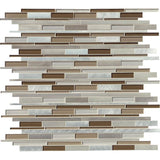 MSI Madison Avenue Interlocking 12 in. x 12 in. x 8mm Glass & Metal Mosaic Wall Tile (1 sq. ft.)