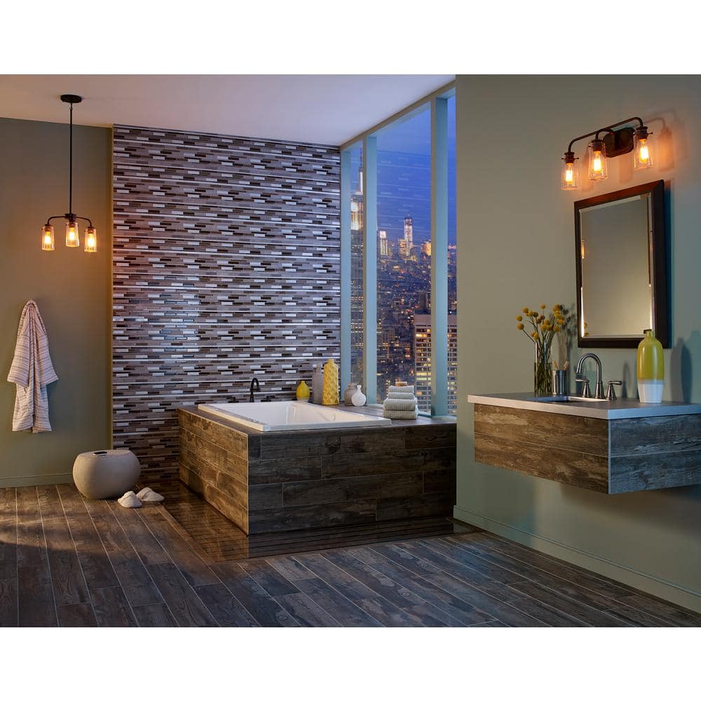 MSI Madison Avenue Interlocking 12 in. x 12 in. x 8mm Glass & Metal Mosaic Wall Tile (1 sq. ft.)