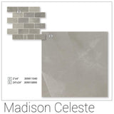 Madison Celeste 24 in. x 24 in. Polished Porcelain Stone Look Floor and Wall Tile (16 sq. ft./Case)