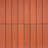 NewTechWood UltraShield Naturale 1 ft. x 1 ft. Quick Deck Outdoor Composite Deck Tile Sample in Madrid Red