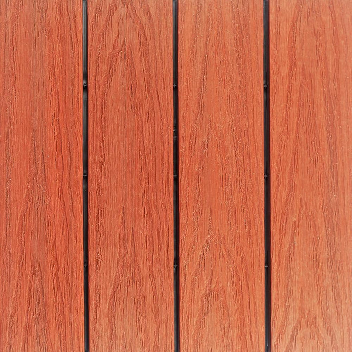 NewTechWood UltraShield Naturale 1 ft. x 1 ft. Quick Deck Outdoor Composite Deck Tile Sample in Madrid Red