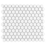 Merola Tile Metro Hex Matte White 10-1/4 in. x 11-7/8 in. x 5 mm Porcelain Mosaic Tile (8.65 sq. ft. / Case)