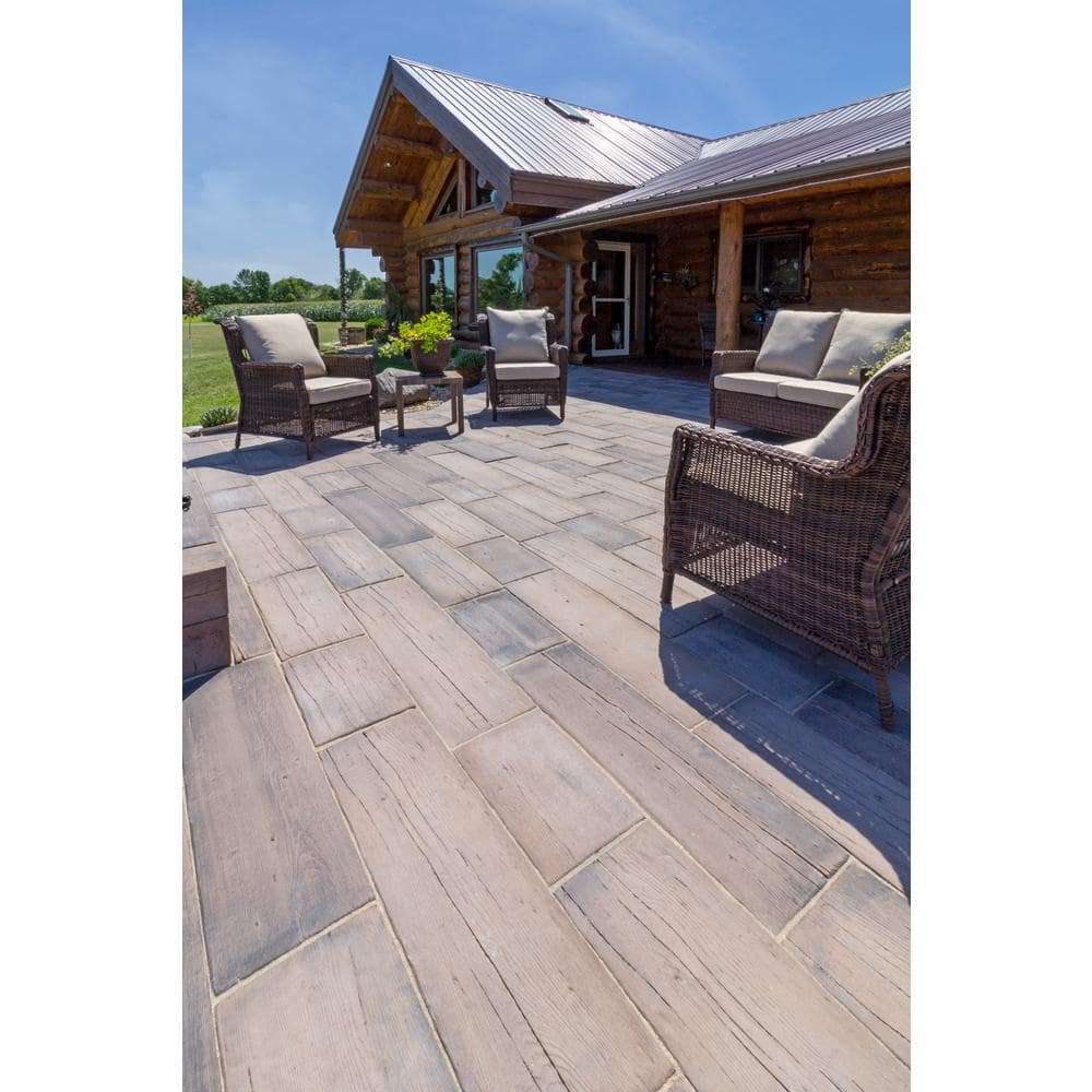 Silver Creek Stoneworks Barn Plank 35 in. x 9.75 in. x 2 in. Mahogany Concrete Paver (20-Piece/47.40 sq. ft./Pallet)