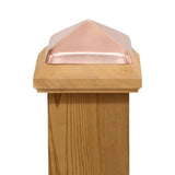 Protectyte Miterless 4 in. x 4 in. Untreated Wood Slip Over Fence Post Cap with Copper Pyramid