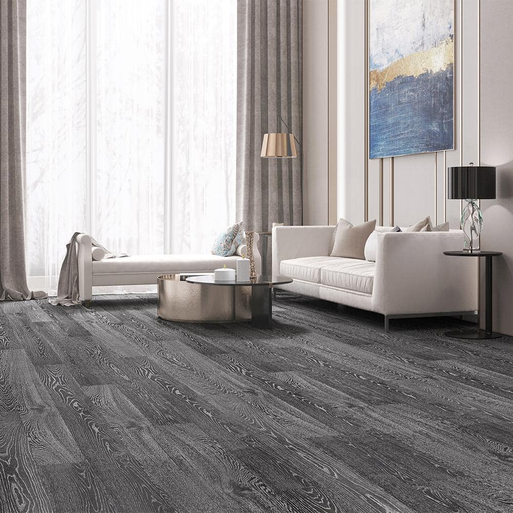 ACQUA FLOORS Majestic Marquee 1/4 in. T x 7.5 in. W Click Lock Wire Brushed Engineered Hardwood Flooring (23.32 sq.ft./case)