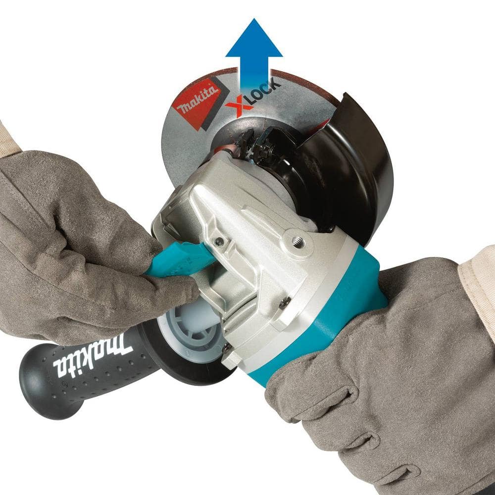 Makita 7.5 Amp Corded 4-1/2 in. X-LOCK Angle Grinder with AC/DC Switch