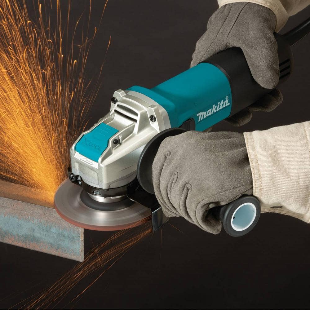 Makita 7.5 Amp Corded 4-1/2 in. X-LOCK Angle Grinder with AC/DC Switch