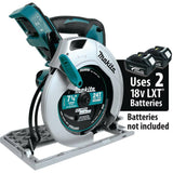 Makita 18V X2 LXT Lithium‑Ion (36V) Cordless 7‑1/4 in. Circular Saw, Tool Only, XSH01Z