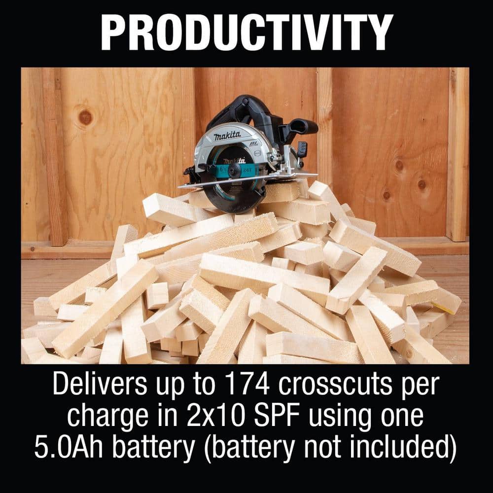 Makita 18V 6-1/2 in. LXT Sub-Compact Lithium-Ion Brushless Cordless Circular Saw (Tool Only)