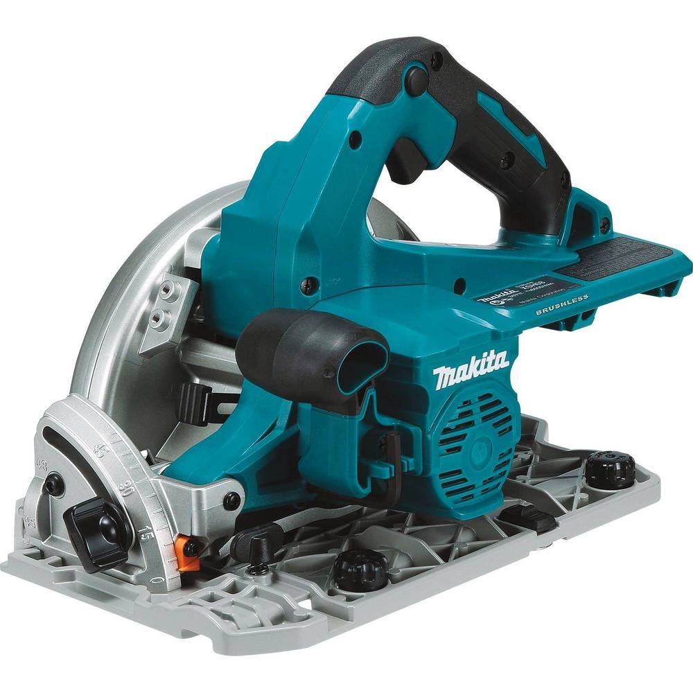Makita 18V X2 LXT Lithium-Ion (36V) 7-1/4 in. Brushless Cordless Circular Saw, Guide Rail Compatible Base (Tool-Only)