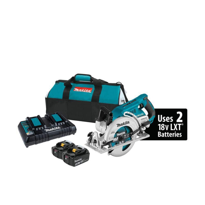 Makita 18V X2 LXT 5.0Ah Lithium-Ion (36V) Brushless Cordless Rear Handle 7-1/4 in. Circular Saw Kit