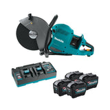 Makita 80V max (40V max X2) XGT Brushless Cordless 14 in. Power Cutter Kit with 4 Batteries (8.0Ah)