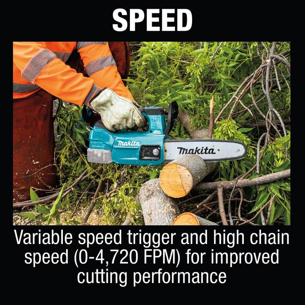 Makita LXT 12 in. 18V Lithium-Ion Brushless Top Handle Electric Battery Chainsaw, Tool Only