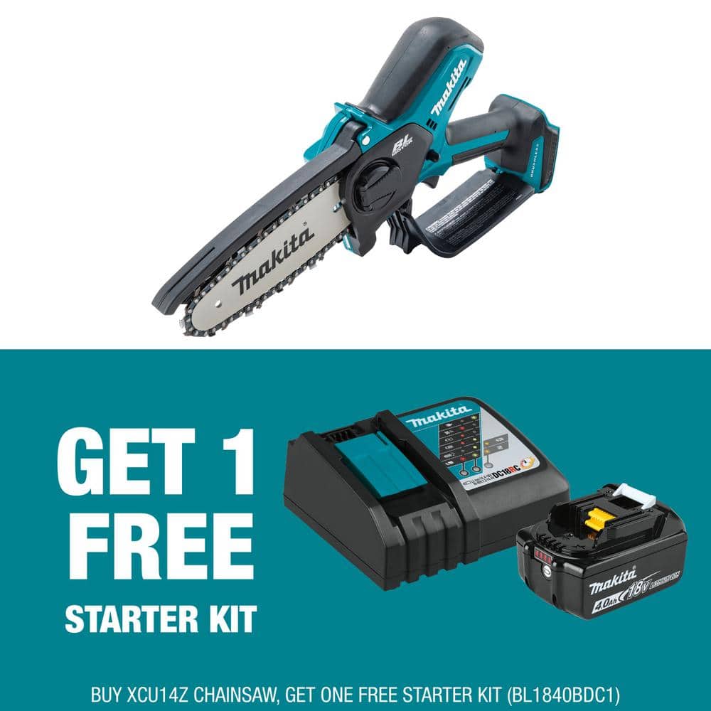 Makita 18V LXT Lithium-Ion Brushless 6 in. Pruning Saw with bonus 18V 4.0Ah LXT Lithium-Ion Battery and Charger Starter Pack