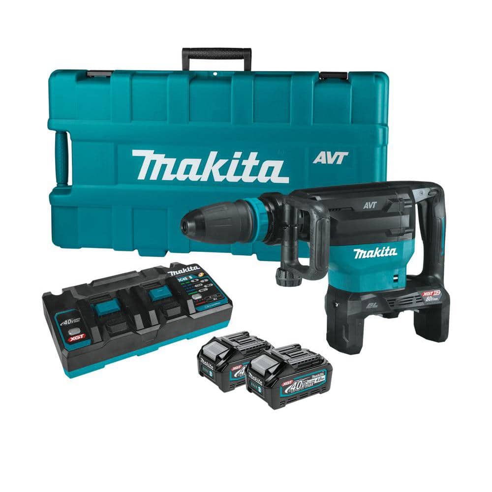 Makita 40V max X2 XGT 80V max Brushless Cordless 28 lb. AVT Demolition Hammer Kit, AWS 4.0Ah