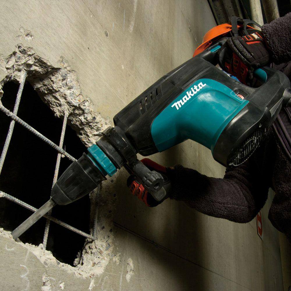 Makita 14 Amp SDS-MAX Corded Variable Speed 20 lb. Demolition Hammer w/ Soft Start, Side Handle, Bull Point and Hard Case