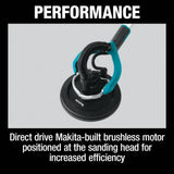Makita 18V LXT Lithium-Ion Brushless Cordless 9 in. Drywall Sander, AWS Capable (Tool Only)