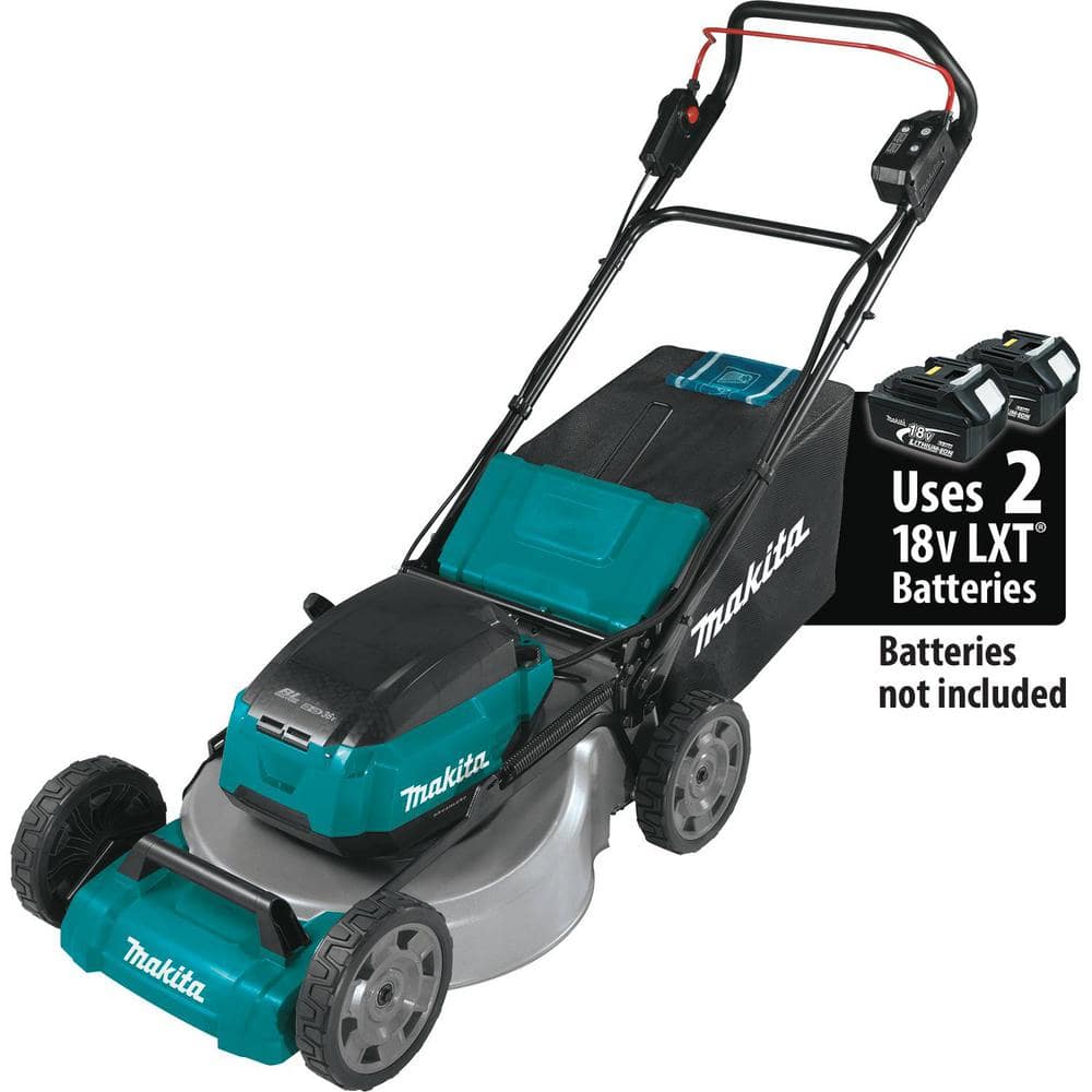 Makita 21 in. 18V X2 (36V) LXT Walk Behind Push Lawn Mower Kit with 4 Batteries (5.0 Ah) with 18V X2 (36V) LXT Blower
