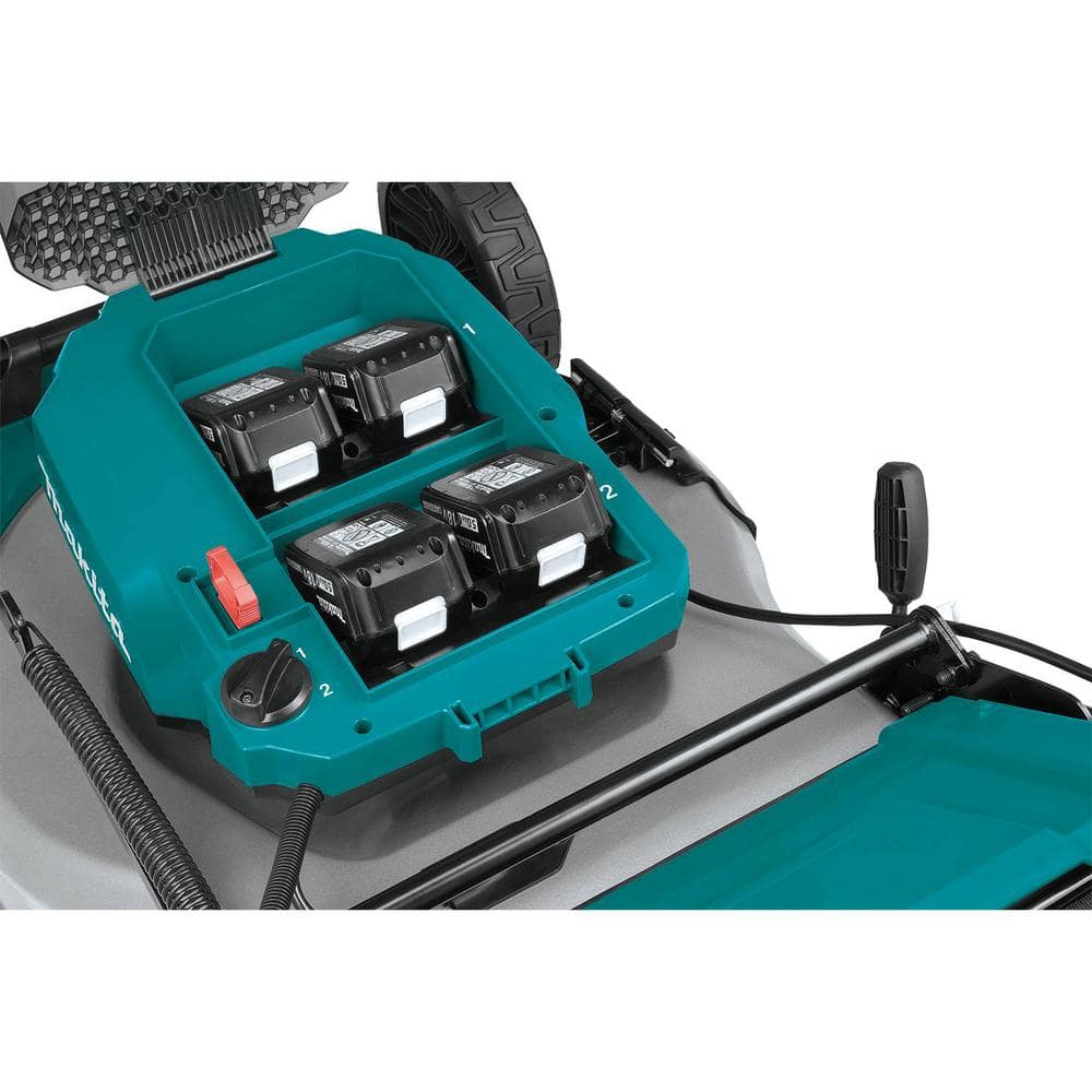 Makita 18V X2(36V) LXT Lithium-Ion Cordless 21 in. Walk Behind Lawn Mower Kit w/4 Batteries 5.0Ah with 18V Blower, Tool Only