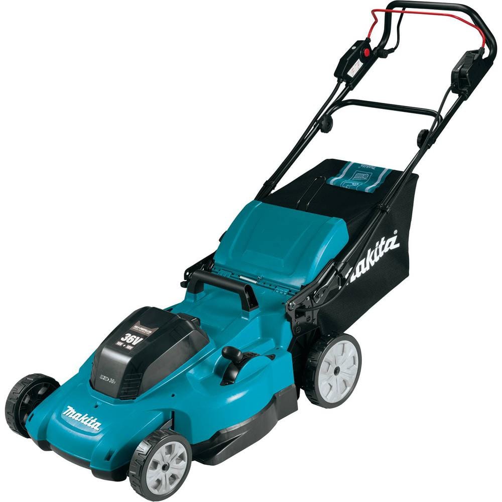 Makita 18V X2 (36V) LXT Lithium-Ion Cordless 21 in. Walk Behind Lawn Mower Kit w/4 batteries (5.0Ah)