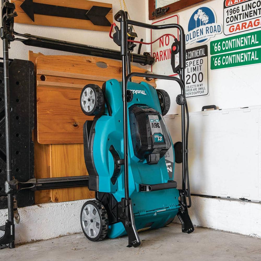 Makita 18V X2 (36V) LXT Lithium-Ion Cordless 21 in. Walk Behind Lawn Mower Kit w/4 batteries (5.0Ah)