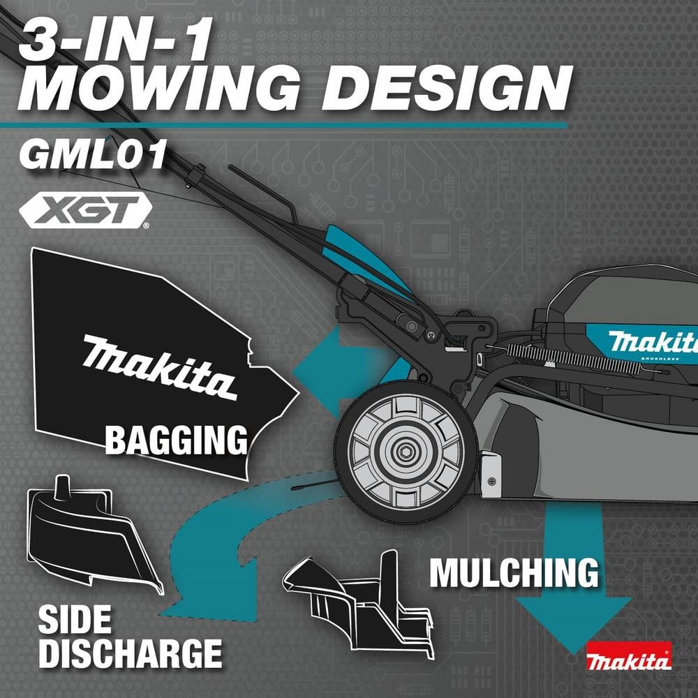 Makita 40V max XGT Brushless Cordless 21 in. Walk Behind Self-Propelled Commercial Lawn Mower Kit (8.0Ah)