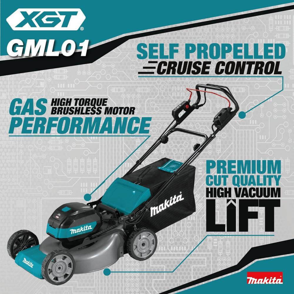 Makita 40V max XGT Brushless Cordless 21 in. Walk Behind Self-Propelled Commercial Lawn Mower Kit (4.0Ah)