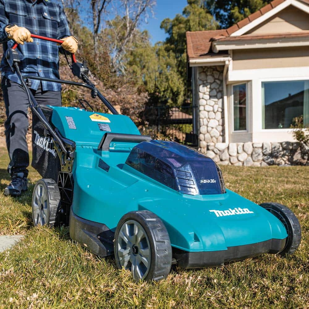 Makita 18V X2 (36V) LXT Lithium-Ion Cordless 19 in. Walk Behind Self-Propelled Lawn Mower Kit w/4 batteries (5.0Ah)