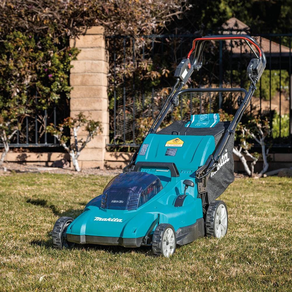 Makita 18V X2 (36V) LXT Lithium-Ion Cordless 19 in. Walk Behind Self-Propelled Lawn Mower Kit w/4 batteries (5.0Ah)