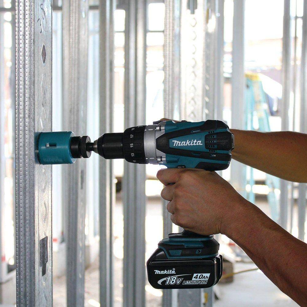 Makita 18V LXT Lithium‑Ion 1/2 in. Cordless Hammer Driver‑Drill Kit with (2) 4.0Ah Batteries, Charger and Case