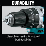Makita 18V LXT Lithium‑Ion Compact Brushless Cordless 1/2 in. Hammer Driver‑Drill Kit with (2) 2.0Ah Batteries and Hard Case