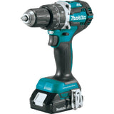 Makita 18V LXT Lithium‑Ion Compact Brushless Cordless 1/2 in. Hammer Driver‑Drill Kit with (2) 2.0Ah Batteries and Hard Case