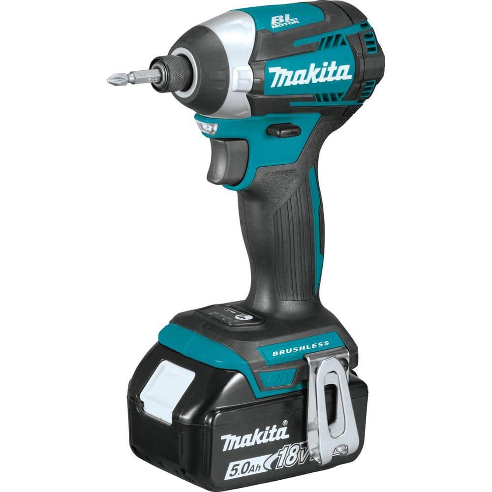 Makita 18V LXT Lithium‑Ion Brushless Cordless Quick‑Shift Mode 3‑Speed Impact Driver Kit with (2) 5.0Ah Batteries and Hard Case