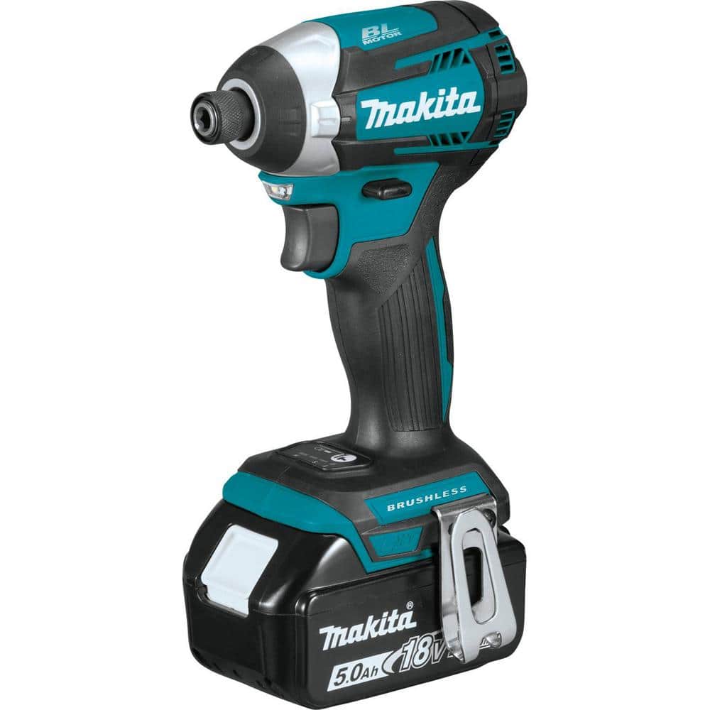 Makita 18V LXT Lithium‑Ion Brushless Cordless Quick‑Shift Mode 3‑Speed Impact Driver Kit with (2) 5.0Ah Batteries and Hard Case