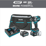 Makita 40V max XGT Brushless Cordless 4-Speed Mid-Torque 1/2 in. Impact Wrench Kit w/Detent Anvil, 2.5Ah